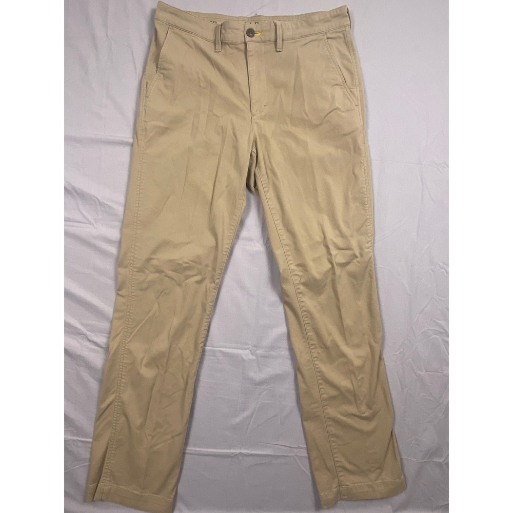 LL Bean Comfort Stretch Standard Fit Chino Pants‎ Mens 32x34 Tan Coolmax Stretch